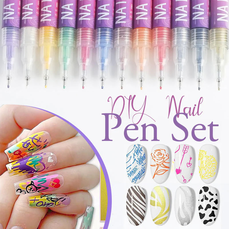✨🔥Last Day Special Sale 50% OFF✨12 Colors Nail Art Pens Set