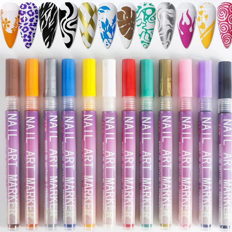 ✨🔥Last Day Special Sale 50% OFF✨12 Colors Nail Art Pens Set