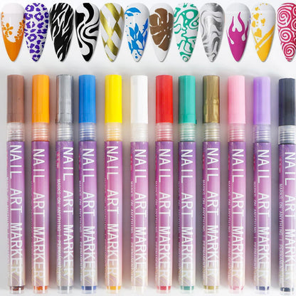 ✨🔥Last Day Special Sale 50% OFF✨12 Colors Nail Art Pens Set